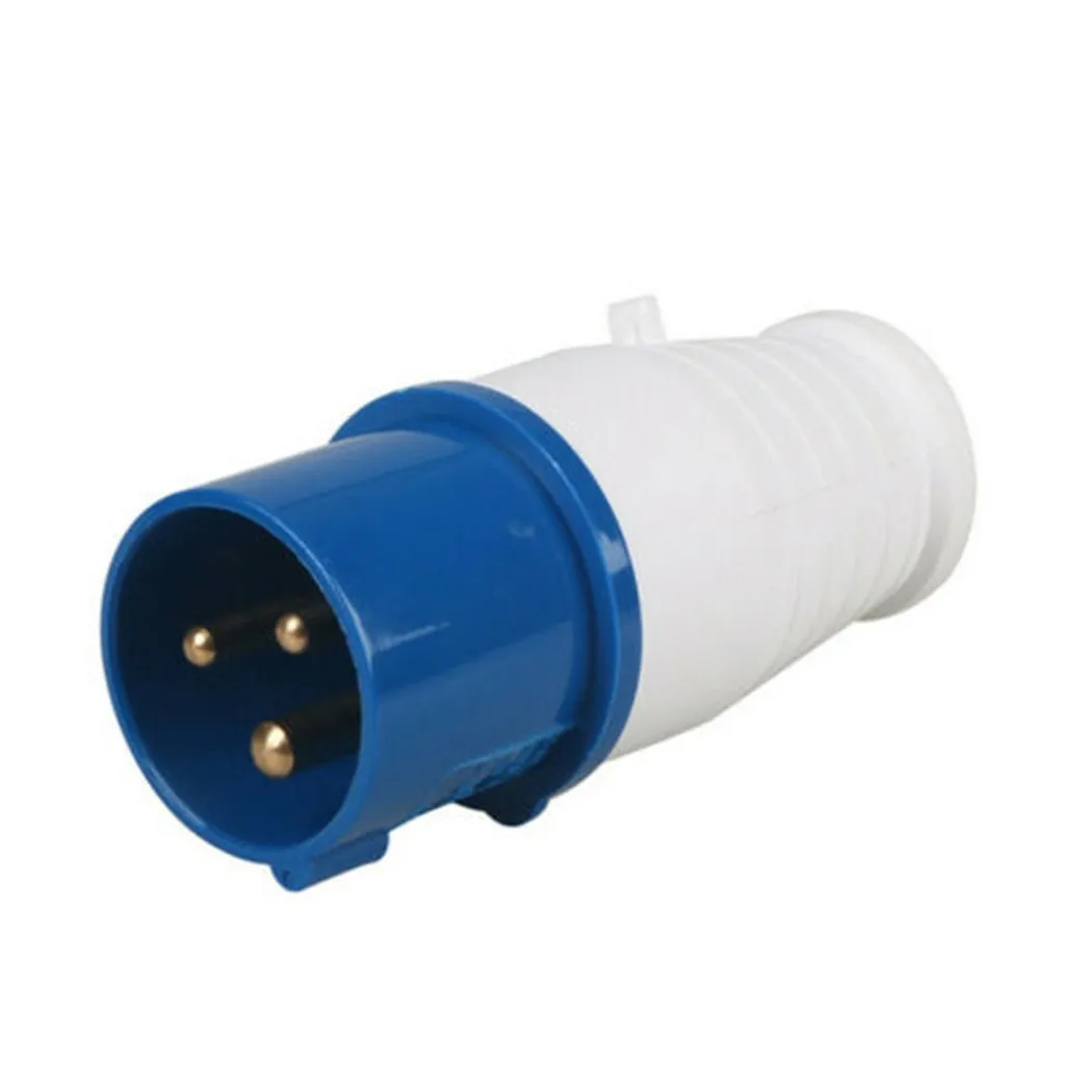 

240V 16A Blue Industrial Plugs And Sockets Waterproof Male/Female IP44 2P + Earth Wall Mounted Socket Electrical Connector