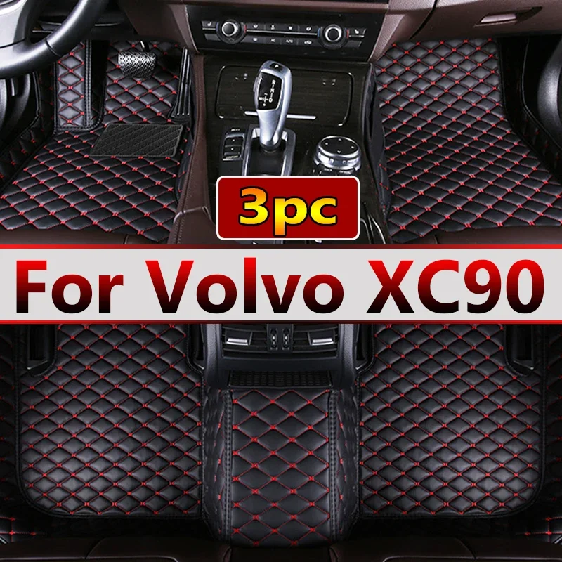 

Автомобильные коврики для Volvo XC90, MK1, 5 мест, 2002 ~ 2014, кожаный ковер, детали интерьера автомобиля, коврик для защиты от грязи, автомобильные аксессуары