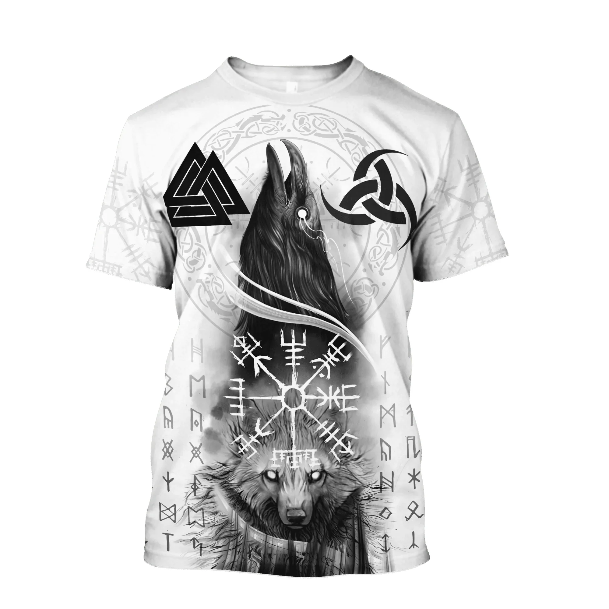 Plstar Cosmos Viking Wolf Odin Raven Compass Tattoo 3d