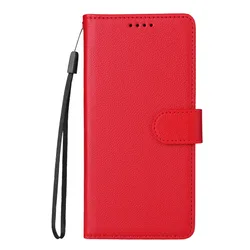 Anti - Theft Magnetic Leather Flip Wallet Case Cover for Realme Note 70 4G (Red)
