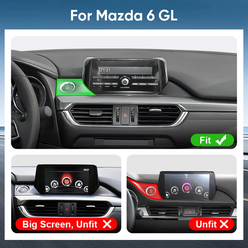 Radio para Auto AINAVI para MAZDA 6, Carplay Serie GL, Android Auto Inalámbrico, Multimedia para Auto, Pantalla Táctil IPS 2K 2440*900, BT 5.0, Estéreo para Auto 2