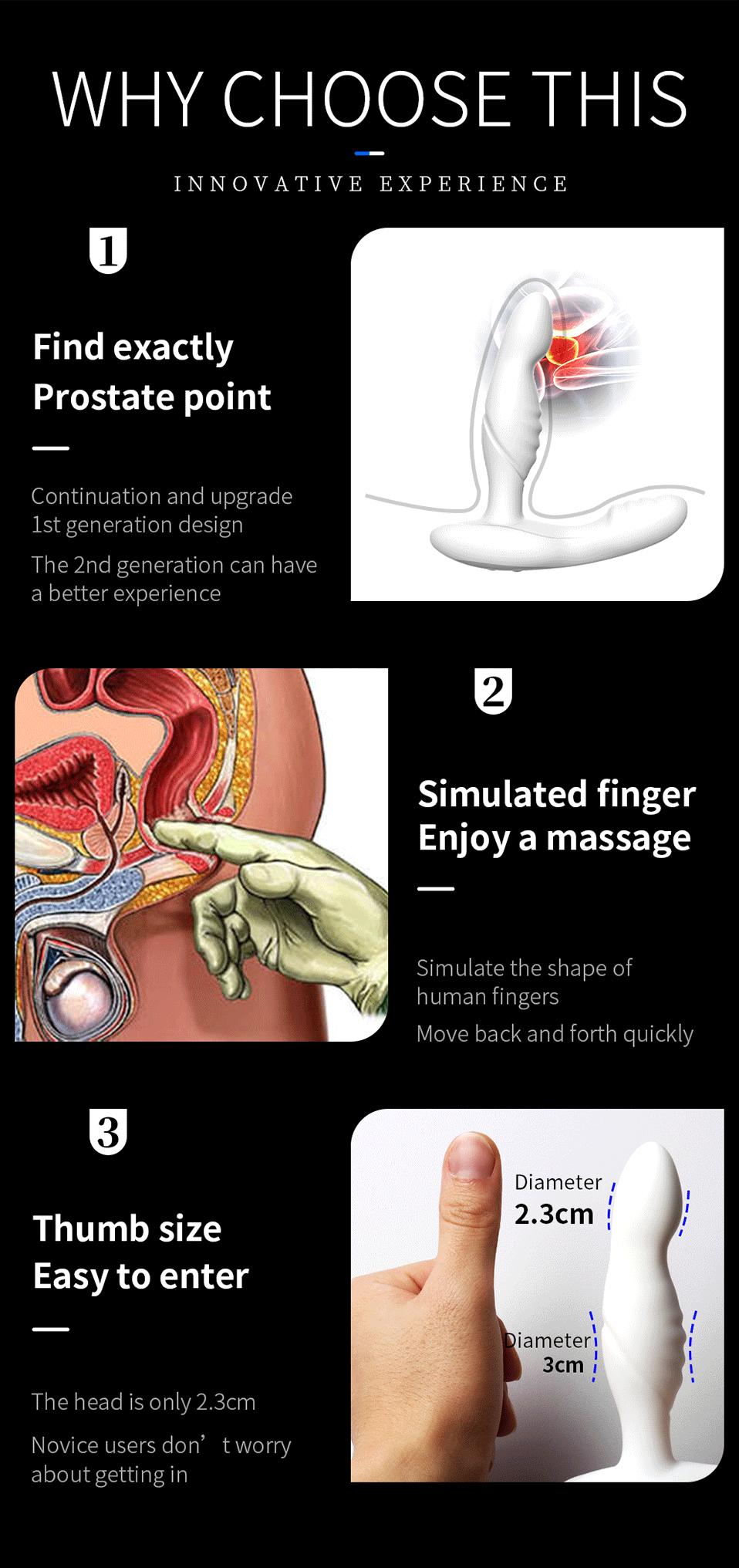 Sex Toys Anal Vibrator Finger Prostate Massage Anus Stimulate Butt Plug Male Masturbator Backyard Plug Sex Products For Men Gays Factories Sa4aa92626ba34d2f9e62456247657c8cO
