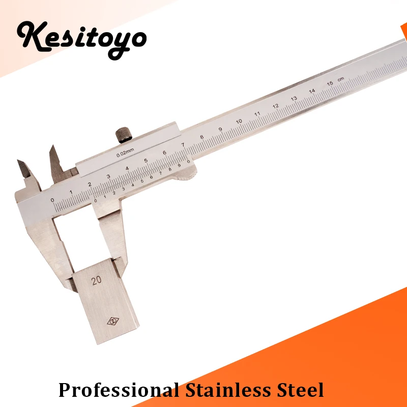 

Vernier Caliper Stainless Steel 6" 0-150mm 0.02mm Metal Calipers Gauge Micrometer Measuring Tools