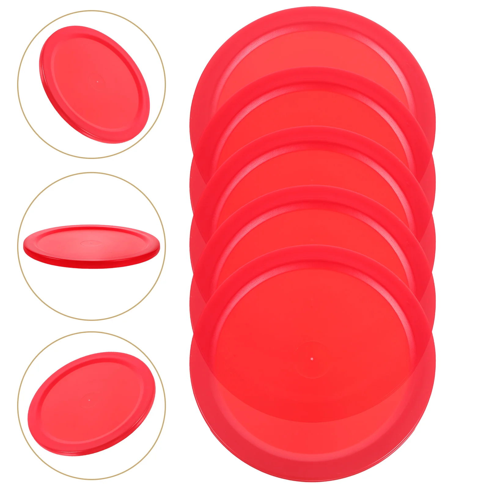 5 Pcs Desktop Air Hockey Child Pucks and Pushers Plastic Game Table Accessories