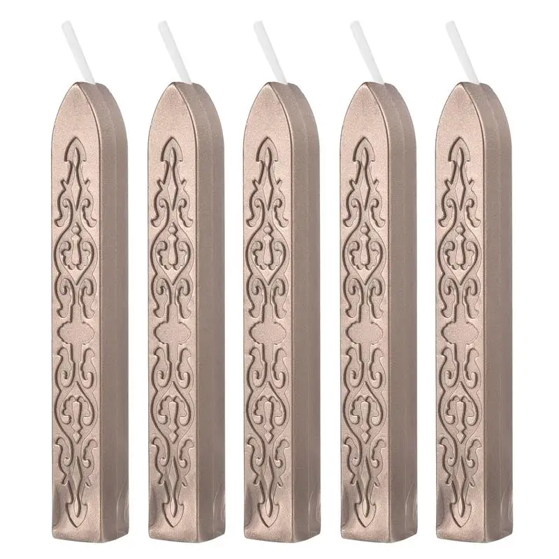 Pack of 5 Solid Color Sealing Wax Sticks for Envelopes, Invitations, and Gifts