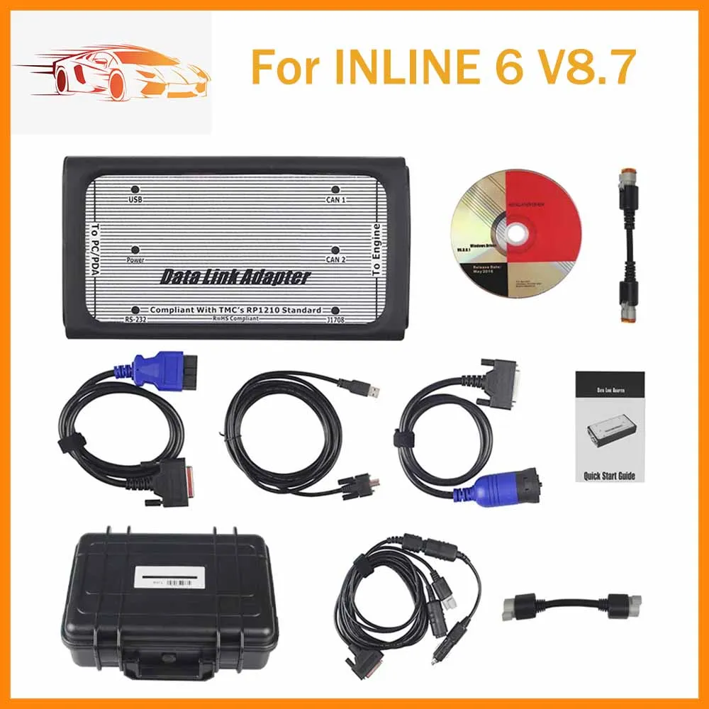 

for INLINE 6 V8.7 V7.62 Data Heavy Duty for INLINE6 for Cummins Diagnostics Complete INLINE Heavy Duty Truck Diagnostic Tools