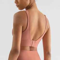 Women Sports Bra Yoga Underwear Fixed Chest Pad Crop Tops Gym Sports Bras For Women Shockproof Fitness Push Up Workout Bralette