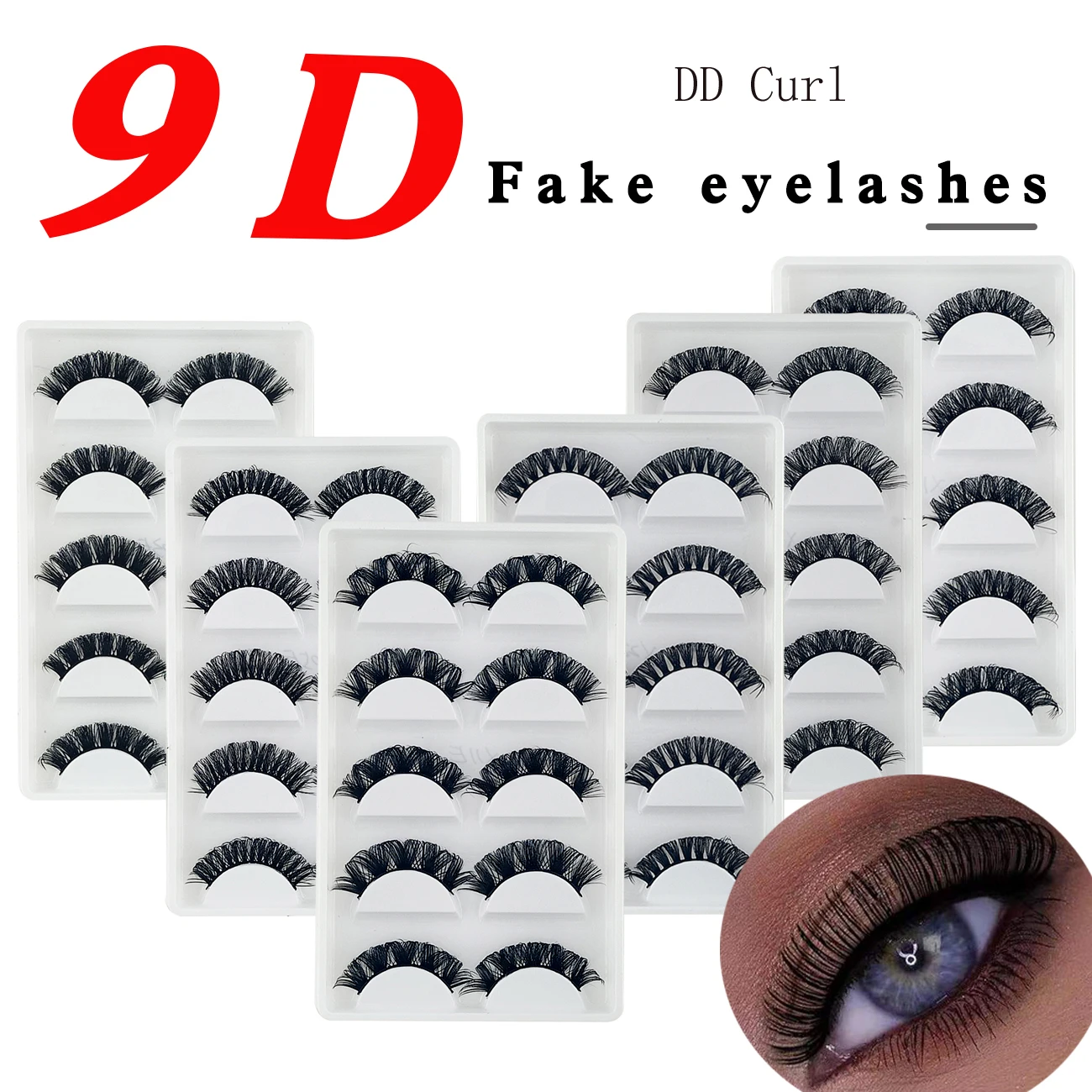 

DD Curl 5 Pairs False Eyelashes Russian volumes 3D Fluffy Mink Lashes Reusable Fake Lashes russian lashes extensions faux cils