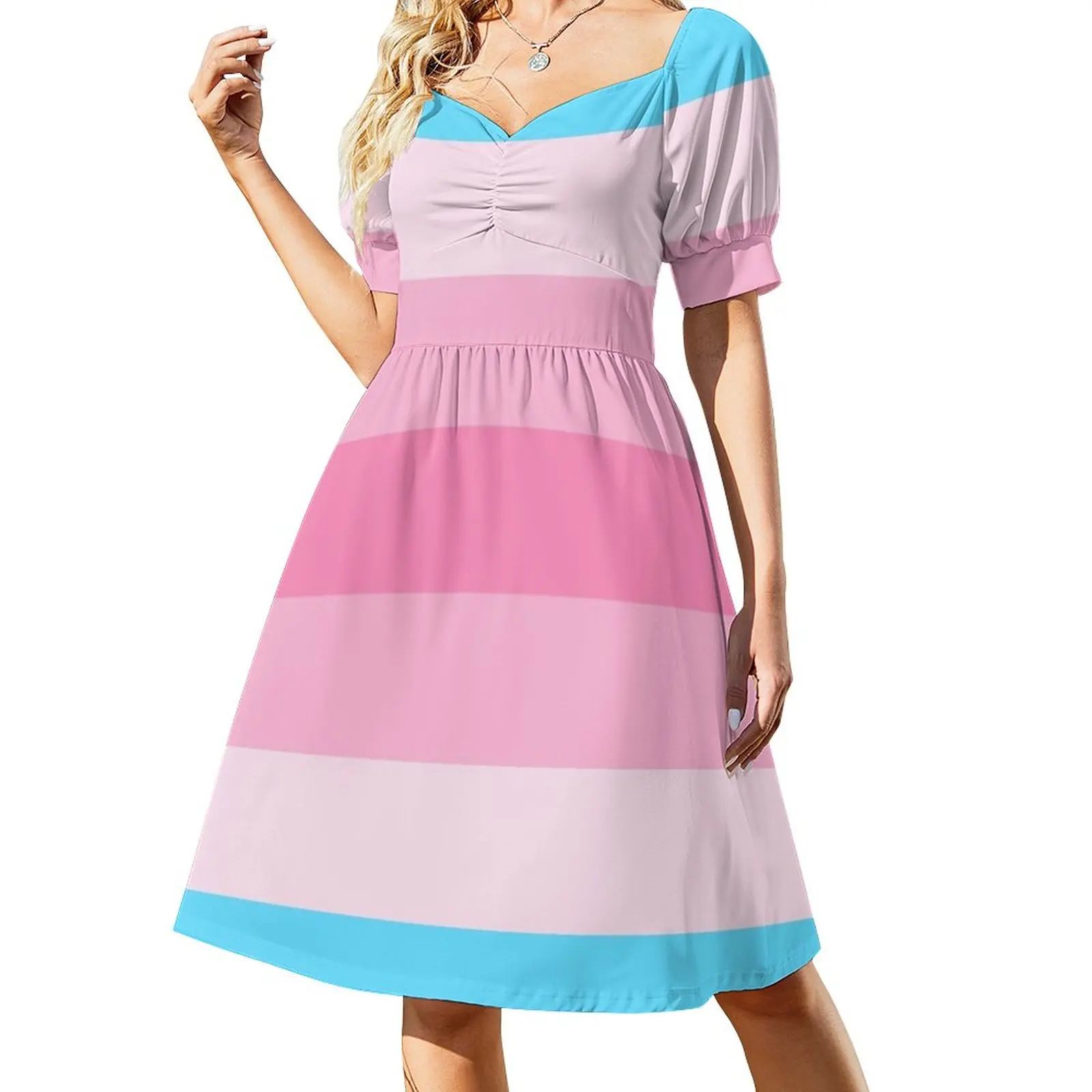 

Trans Woman Pride Flag Dress elegant guest wedding dress summer women's suit
