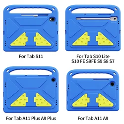 DUXDUCIS Kids Shockproof EVA Tablet Case with Anti - Drop Stand for S10 Lite 10.9 (Blue)