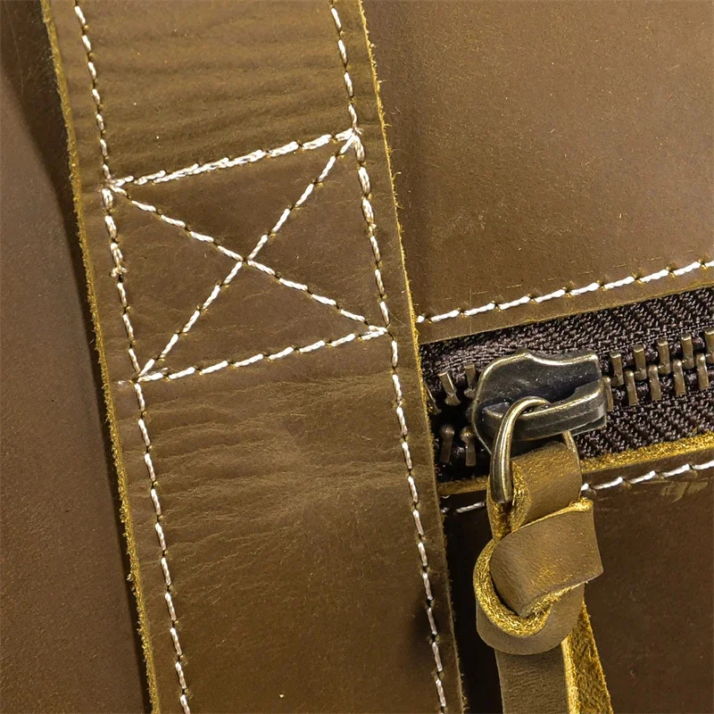 Brown Leather Duffle Bag For Men