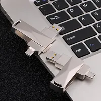 Memoria USB Metálica Impermeable Alta Velocidad Pendrive 8GB 16GB 32GB 64GB 128GB Flash Disk Almacenamiento Portátil 6