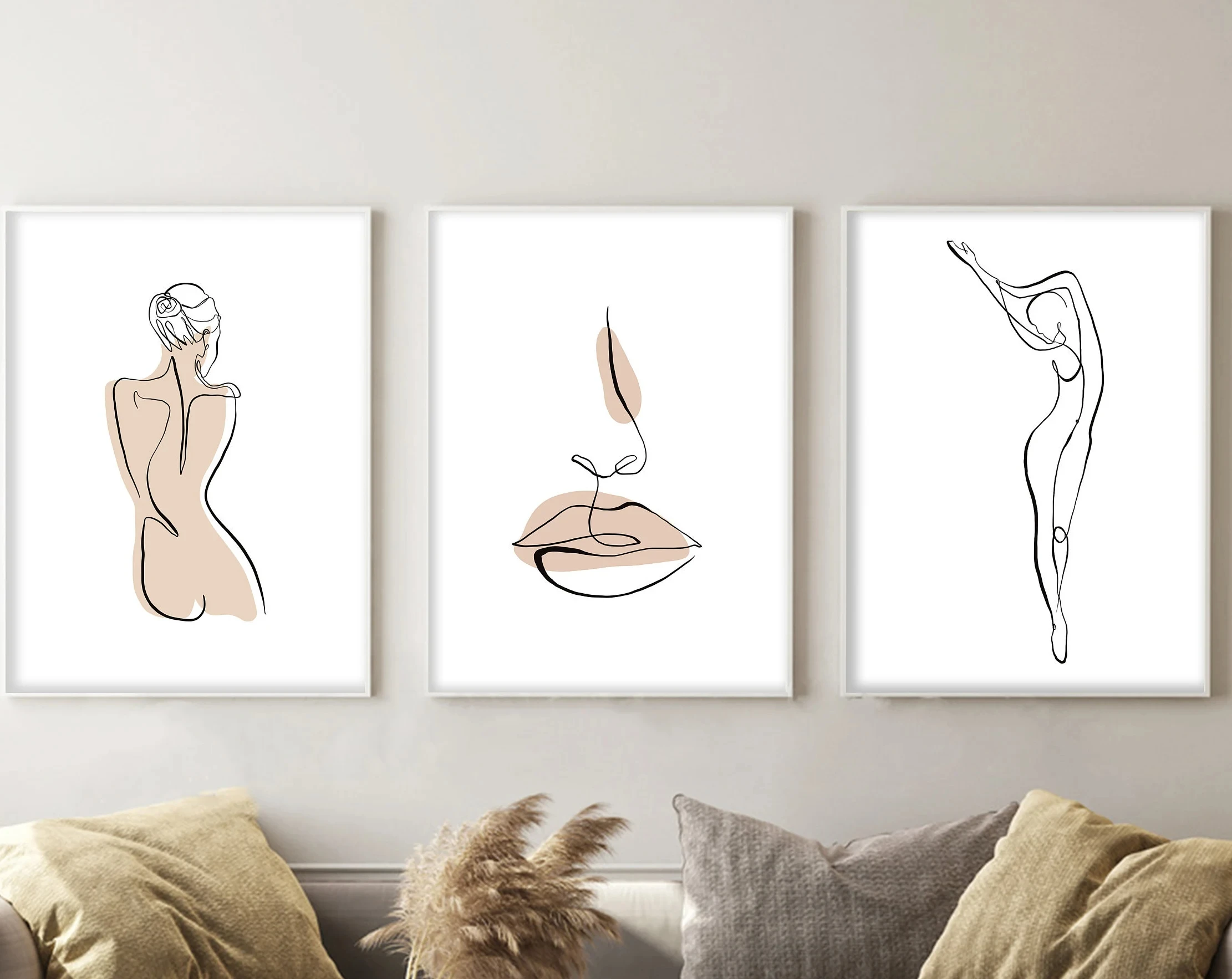 Abstract Line Art Print One Line Drawing Woman Body Line Art Canvas Poster Nordic Minimalist Wall Decor Living Room Decor