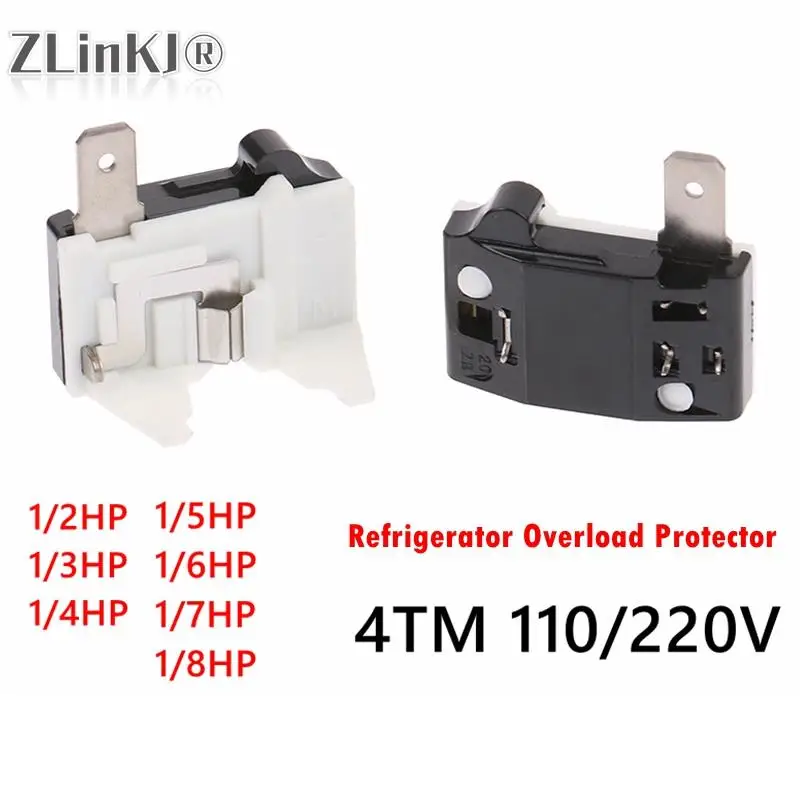 1pc 4TM 110/220V Refrigerator Overload Protector Freezer Replacement