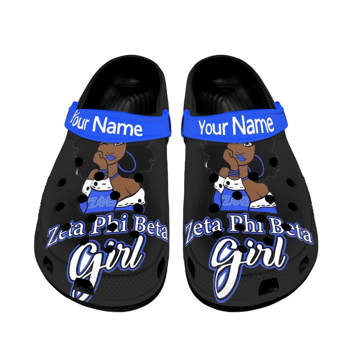 Custom Your Name Zeta Phi Beta Girls Women's Slippers Summer Casual Fashion Sandals Ladies Breathable Lightweight Home Shoes