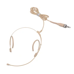 Professional Headset Microphone with Thick Cable - High-Quality Condenser Headworn Mic (3.5mm)