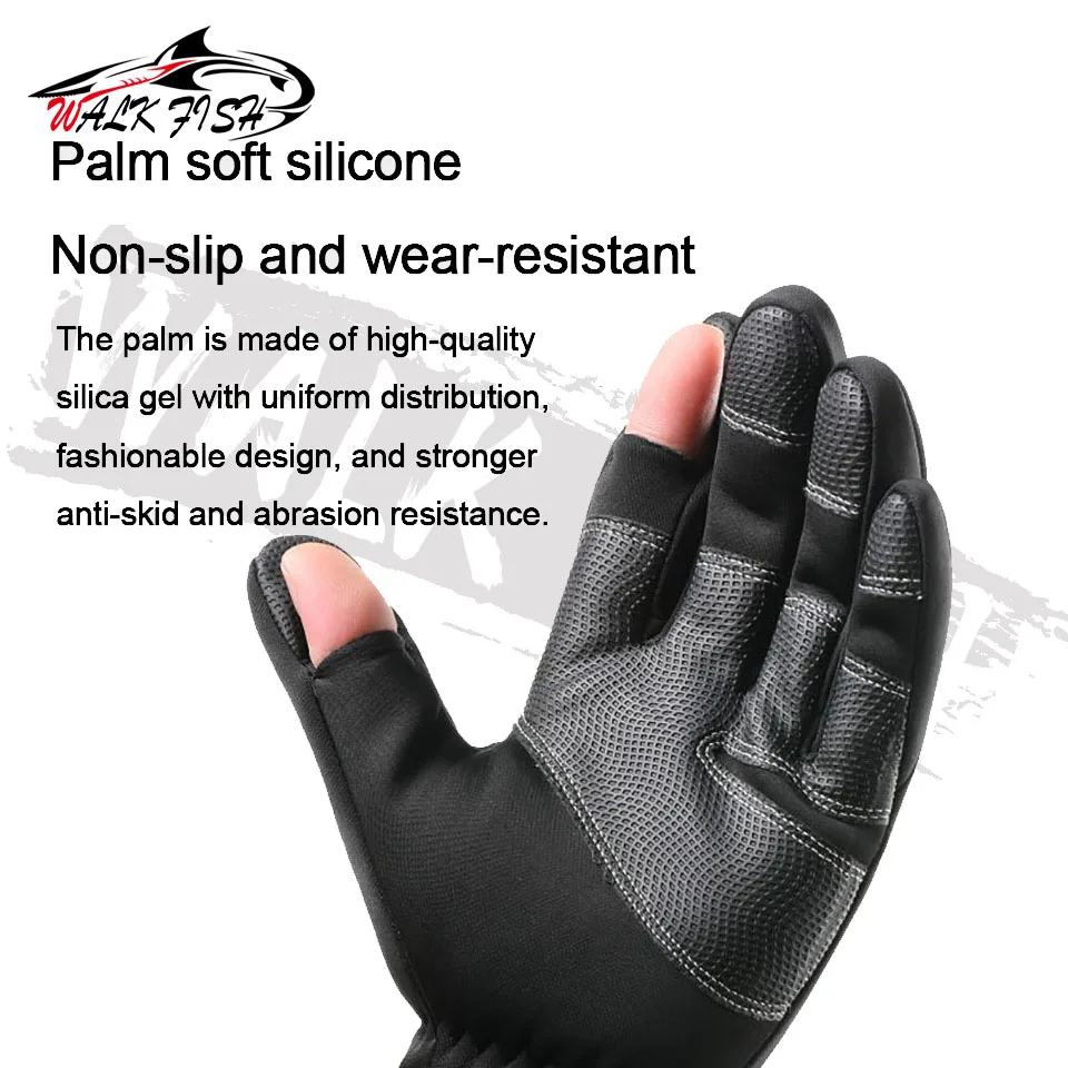 Winter Fishing Gloves For Men Women Windproof Water Repellent Anti-Slip Touchscreen Cold Weather Driving