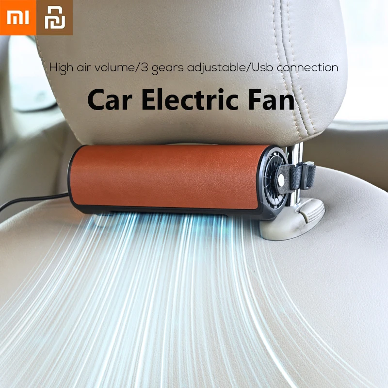 

Xiaomi Youpin Car Rear Seat Fan Interior Rear Headrest Fan USB Plug In Car Seat Fan Low Noise Wind Adjustable Creative Car Fan