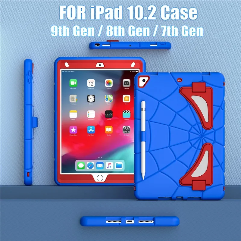Capa de Suporte de Silicone Híbrido para Apple Ipad Estojo Seguro para Crianças Ipad 10.2 9th 8th 7th Generation2023 2023 2023 - Imagem 5