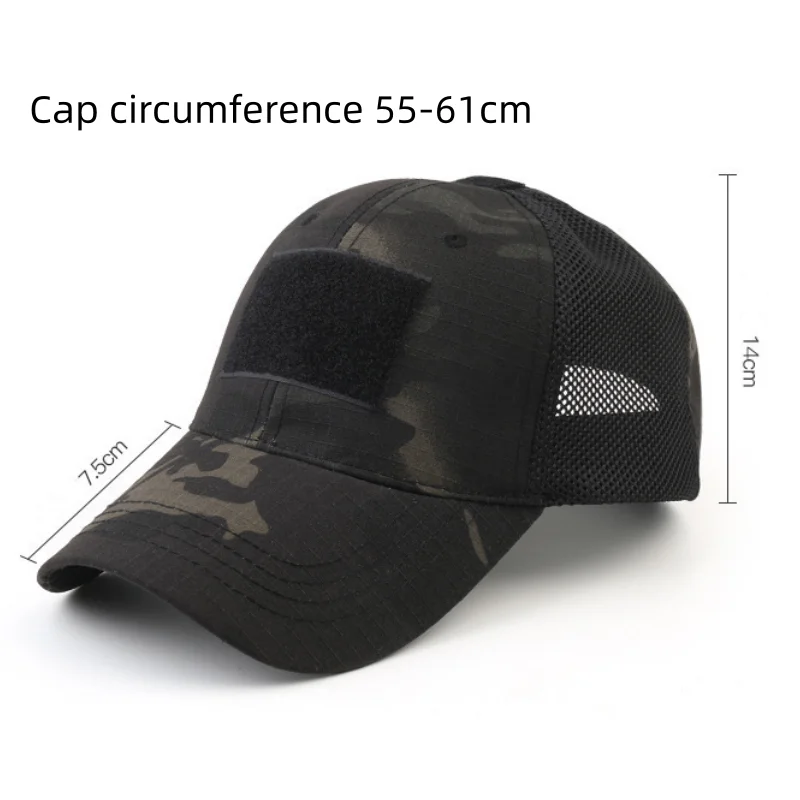 Summer Cap Anti-UV Outdoor Tactical Fan Duck Cap Quick-Drying Suit Mesh Visor Baseball Adjustable Camouflage Breathable outdoor hiking hat,fishing sun hat
