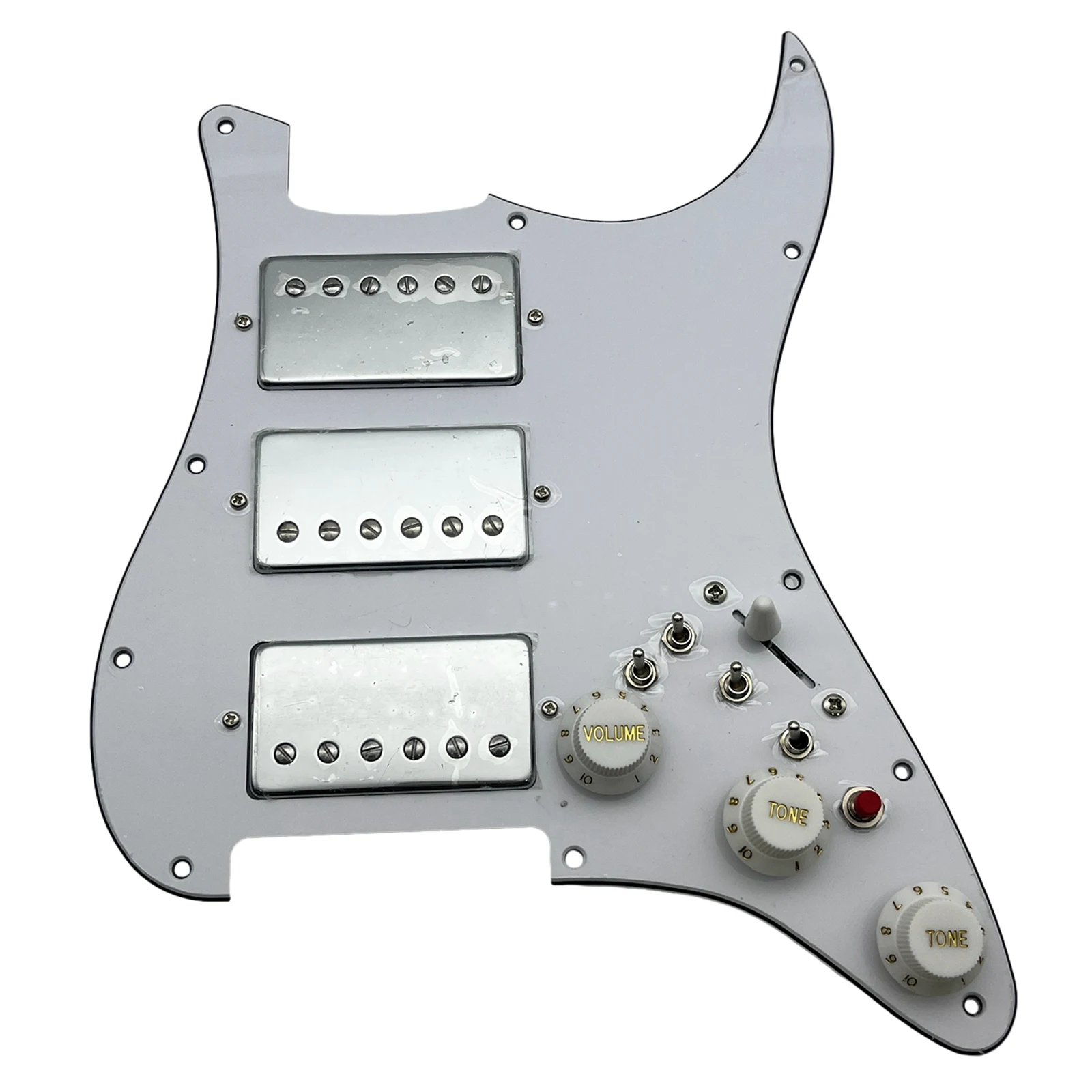 

3Ply HHH Prewired Pickguard Alnico 5 Humbucker Pickups Loaded 1V2T Wiring Switch Electric Guitar Parts