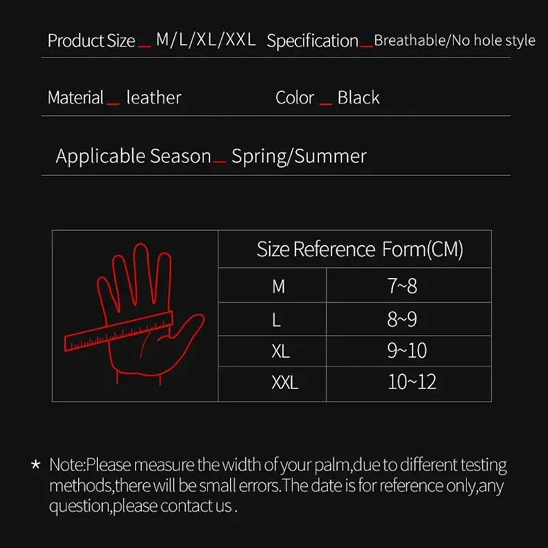 Motorcycle Gloves Half Finger Leather Summer Fingerless Racing Tactical Retro