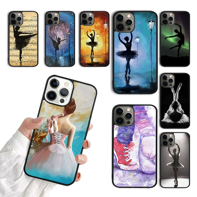 Ballerina Girl Dancing Phone Case Per Iphone 15 Se2020 11 12 13 14 Pro Max Mini Cover Per Iphone Xs Max Xr 6 7 8 Plus Fundas