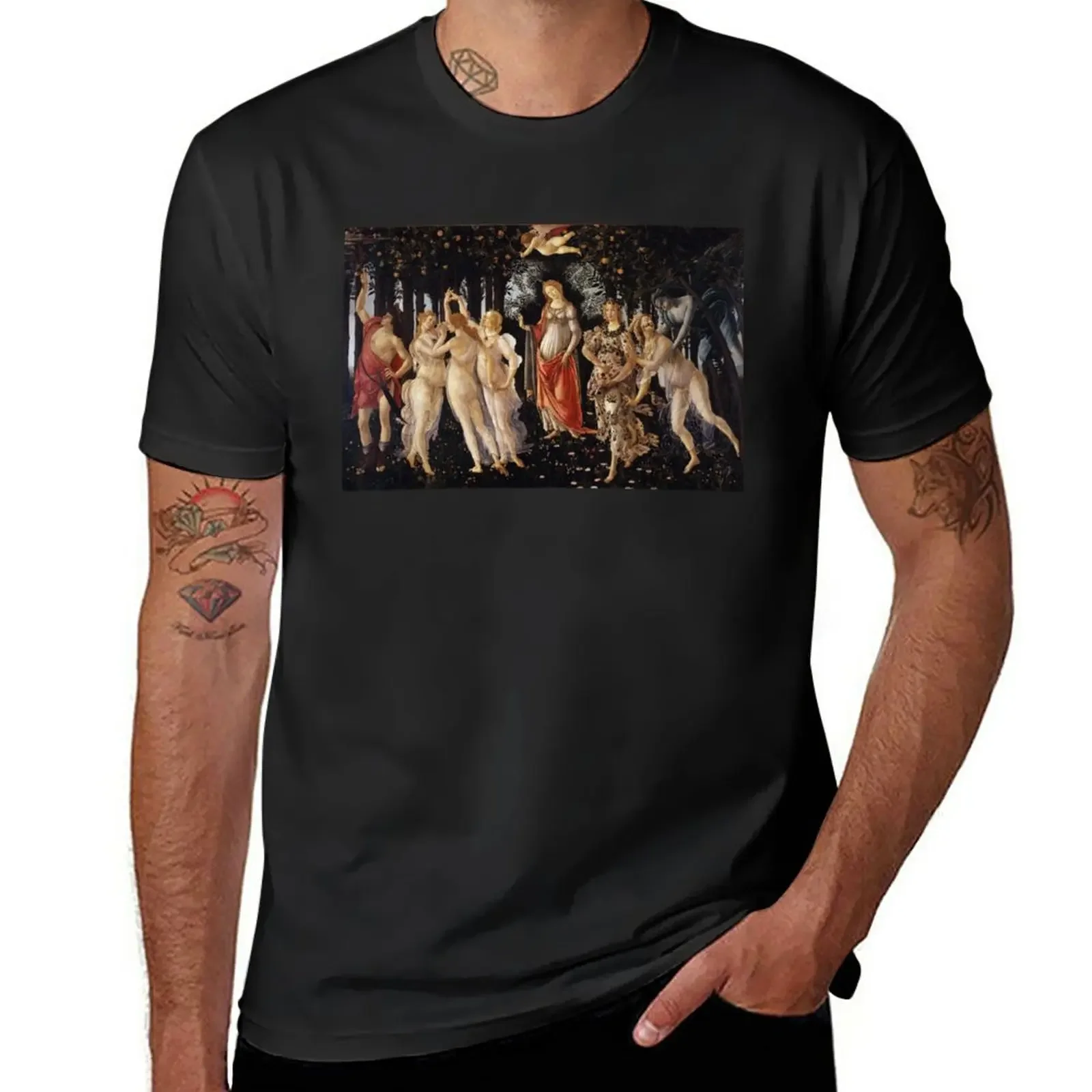 Primavera/Primavera, T-Shirt Botticelli Sublime Abbigliamento Vintage T-Shirt Da Uomo