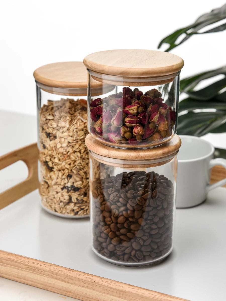 Sealed Jar Plastic Acrylic Tea Jar Transparent Storage Tank Food and Grocery Bottle Drop-Resistant Moisture-Proof