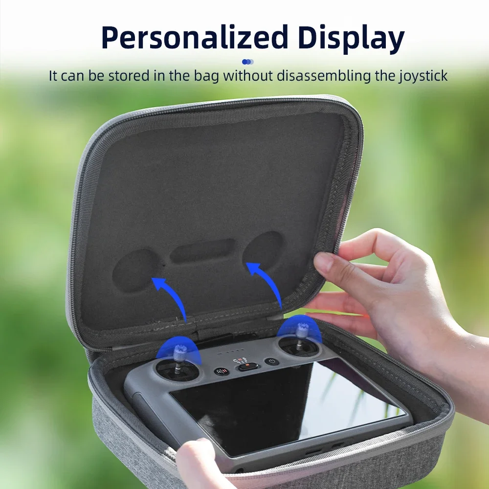 BRDRC Storage Bag For DJI Air 3S RC 2/RC-N3 Remote Controller Portable Handbag With Hook Outdoor Travel Drone Storage Accessory