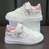 Girls' White Shoes Spring Children Anti-skid Leather Shoes Solid Soles Children's Shallow Mouth Sport Shoes Size 26-37 2