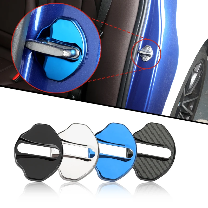 4PCS Auto Türschloss Abdeckung Aufkleber Für Mercedes Benz AMG CLA CLS GLE GLC GLS GLA GLB GLK EQC EQA W212 w205 W213 W203 W204 W211 – Detail 6