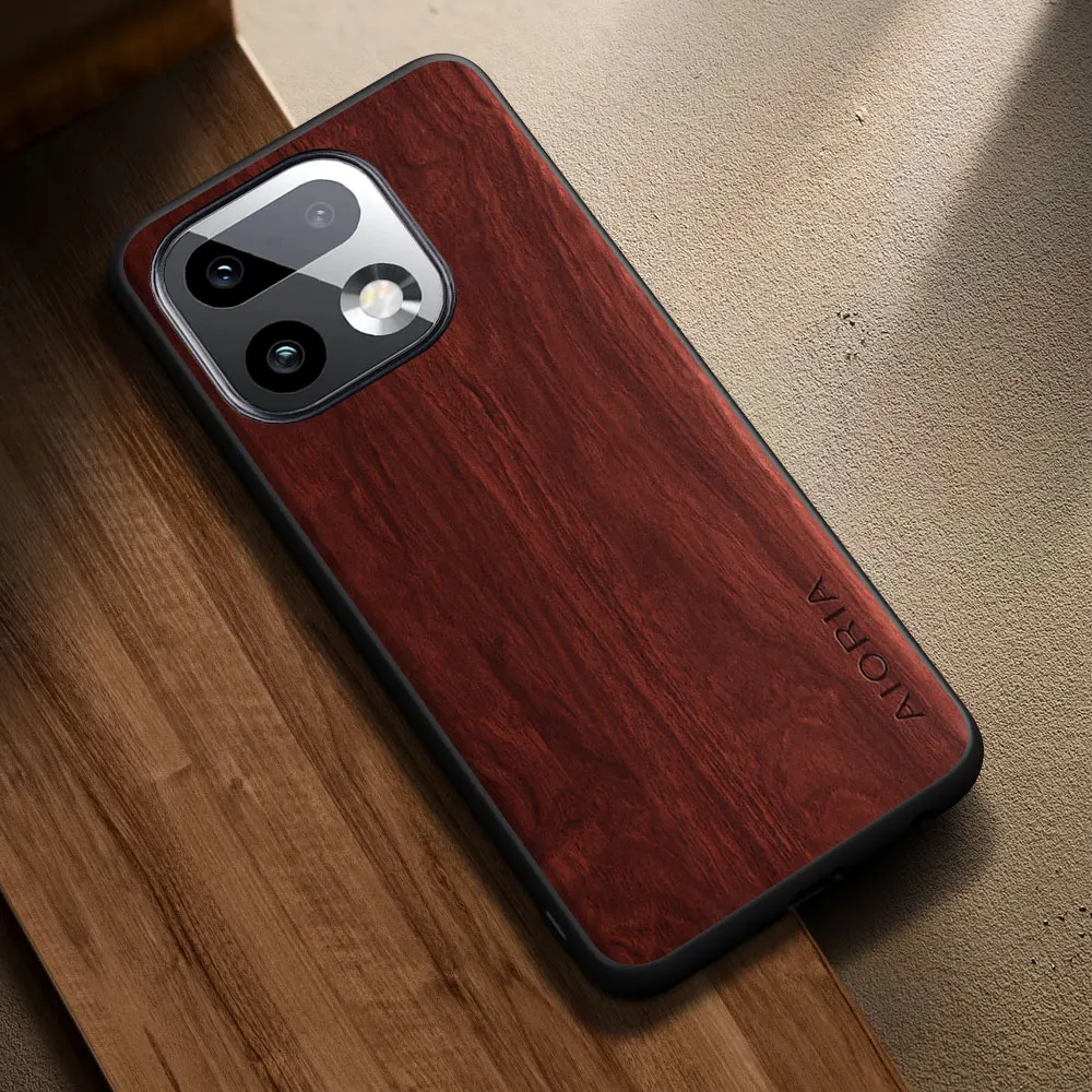 Stylish Wooden Pattern PU Leather Phone Case Cover
