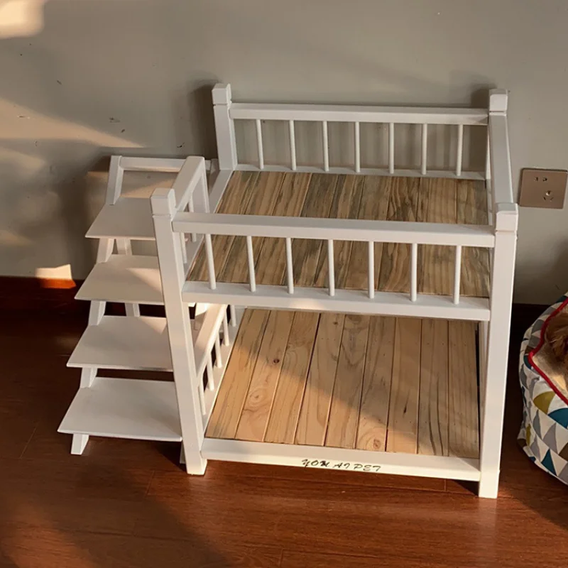 Double Layer Wooden Pet Bed 5