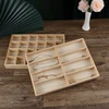 1PCS All Solid Wood Jewellery Tray Lattice Storage Tray Jewellery Loose Beads Bracelets Strings Jewellery Display Tray 4