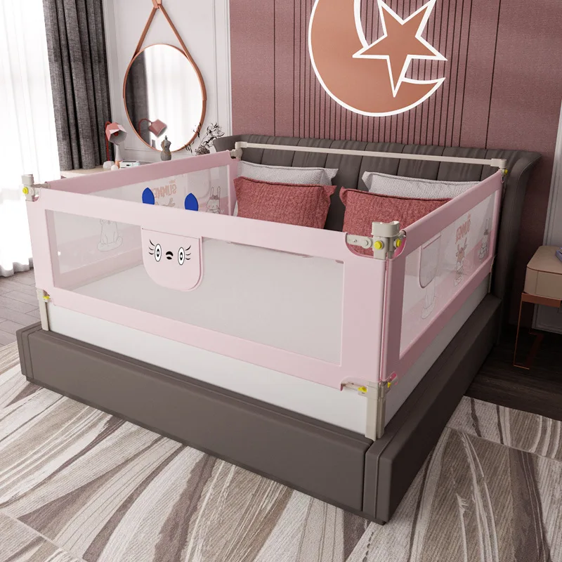 120cm 1pcs Baby Bed Guardrails Fence Adjustable Kids Playpen Guard Rail Security Foldable Fencing Gate Crib Safety (47.2inch)