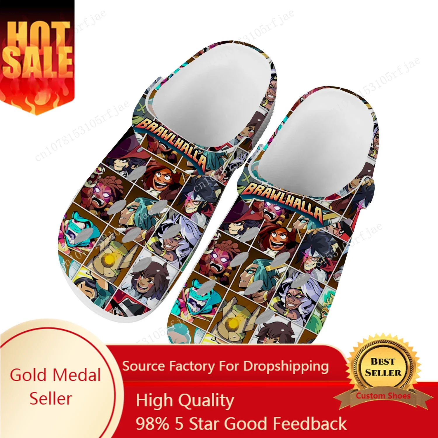 

Brawlhalla Home Clogs Hot Cartoon Game Mens Womens Teenager Fashion Custom Built Water Shoes Garden Beach Hole Slippers Sandals