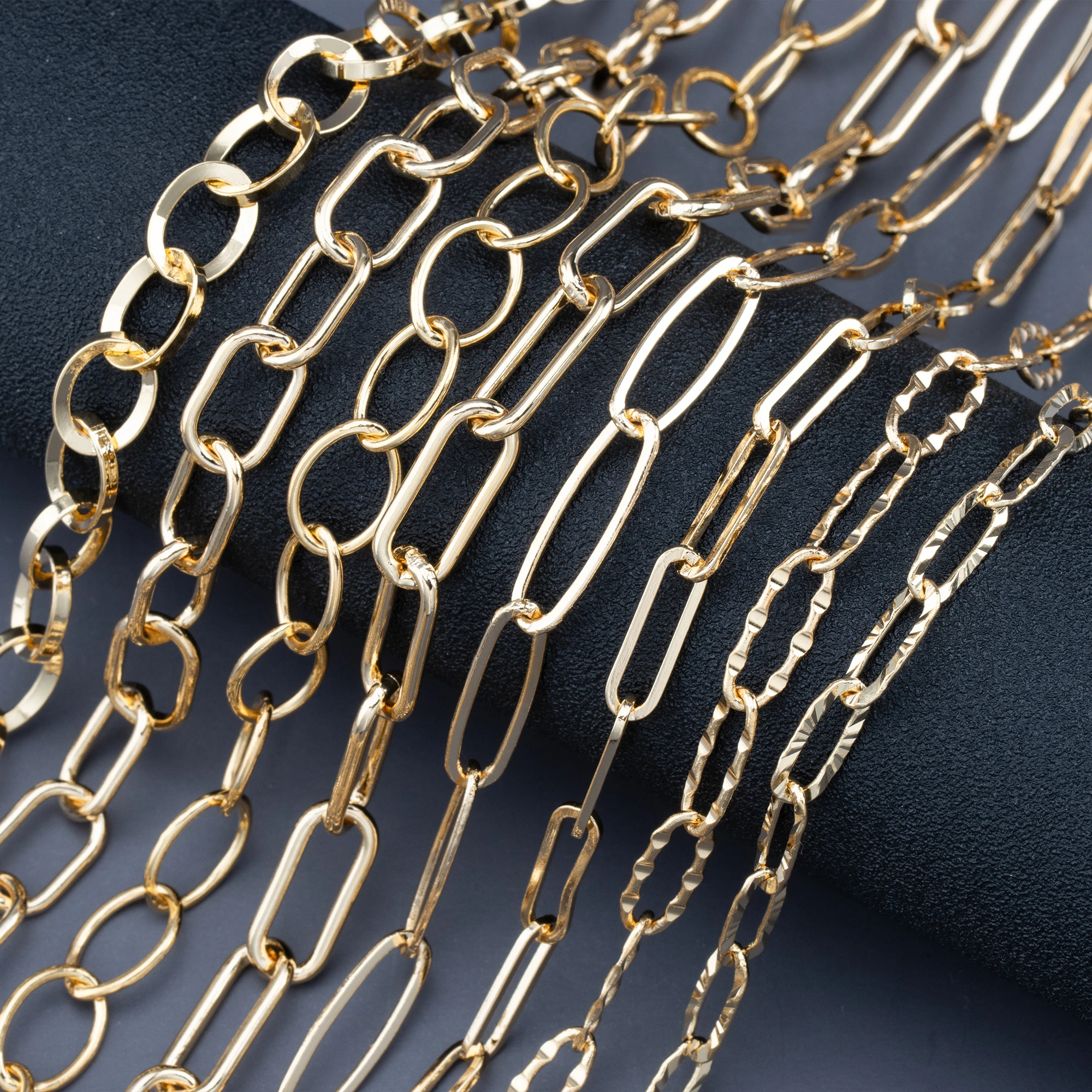 GUFEATHER,1 메터/몫,C126,보석 액세서리,diy 체인,통과 REACH,니켈 프리,18k 금 도금,보석 만들기,diy 팔찌 목걸이