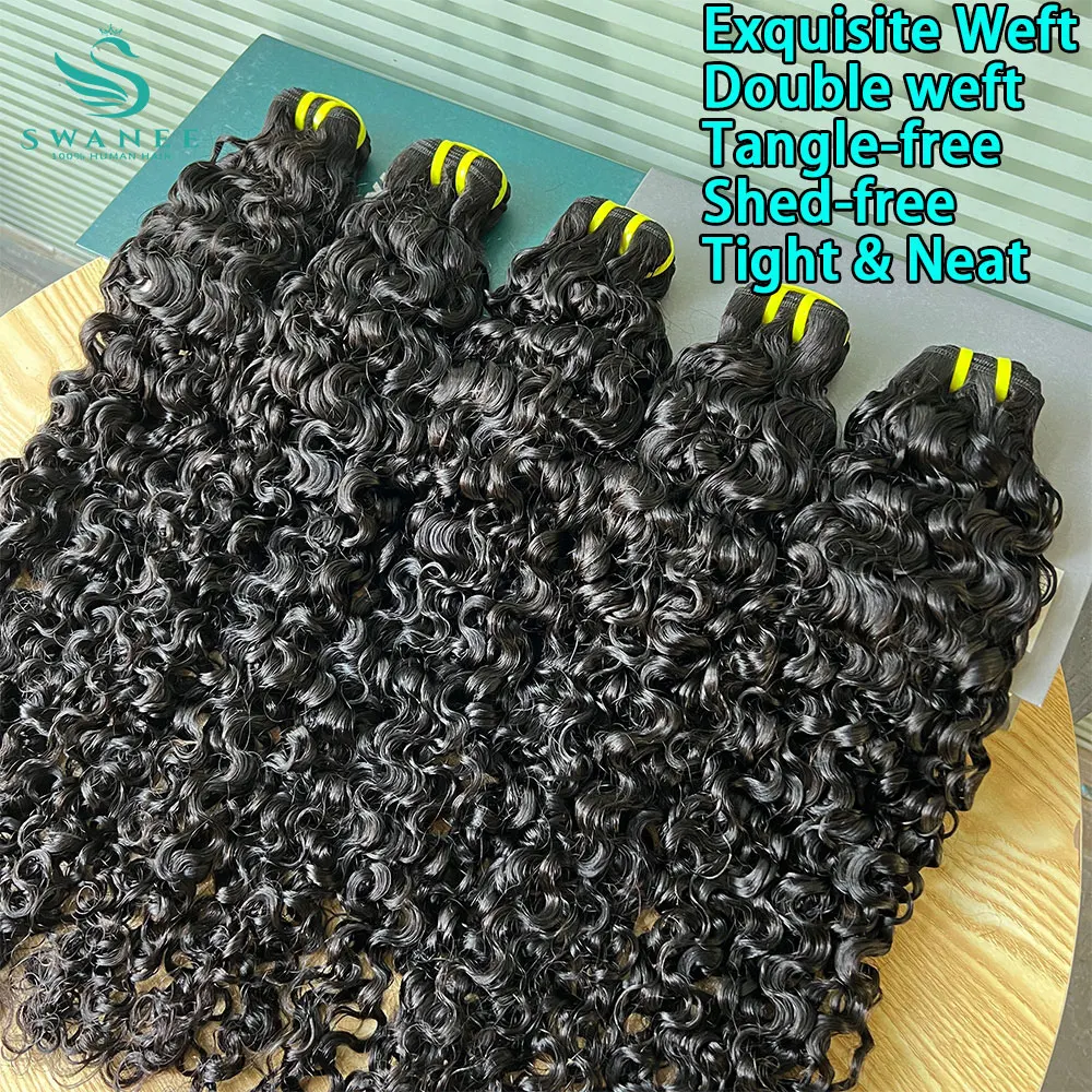 Burmese Curly Human Hair Bundles Raw Hair Bundles 12A Curly Human Virgin Weaving For Women Natural Black Color human hair extensions