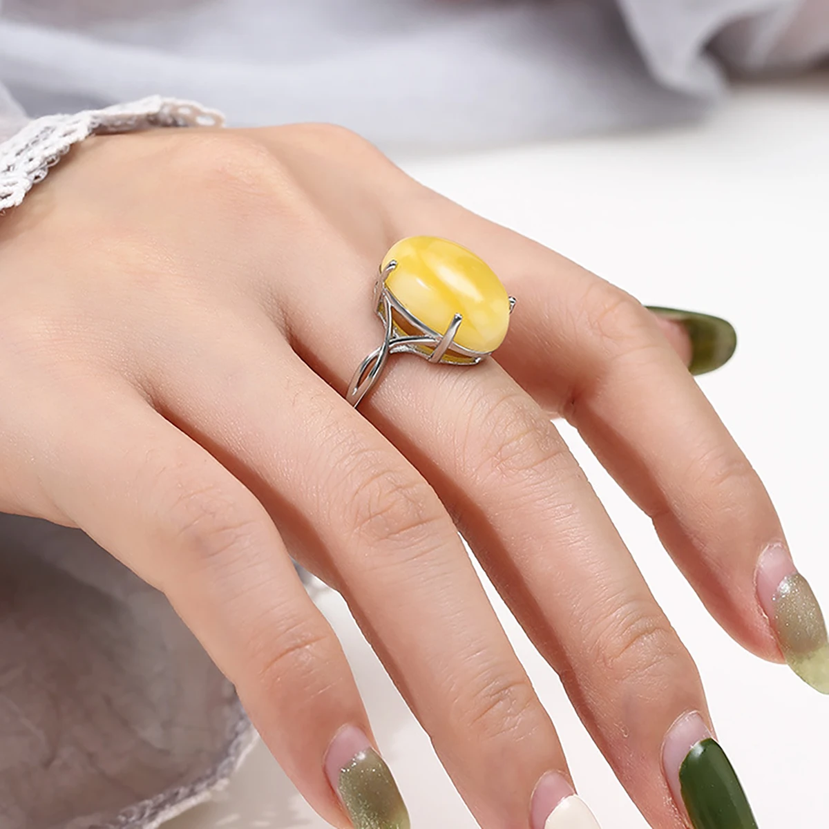 925 Silver Adjustable Ring Base Blank 5X7/7x9/8x10/12x16mm Oval Cabochon Gemstone DIY Ring Setting Jewelry Making Gift For Women