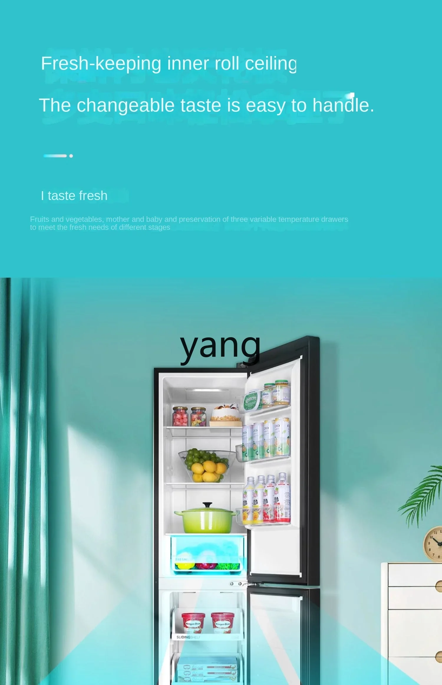 L'm'm Double-Open Two-Door First-Class Energy Efficiency Household Rental Small Refrigerator