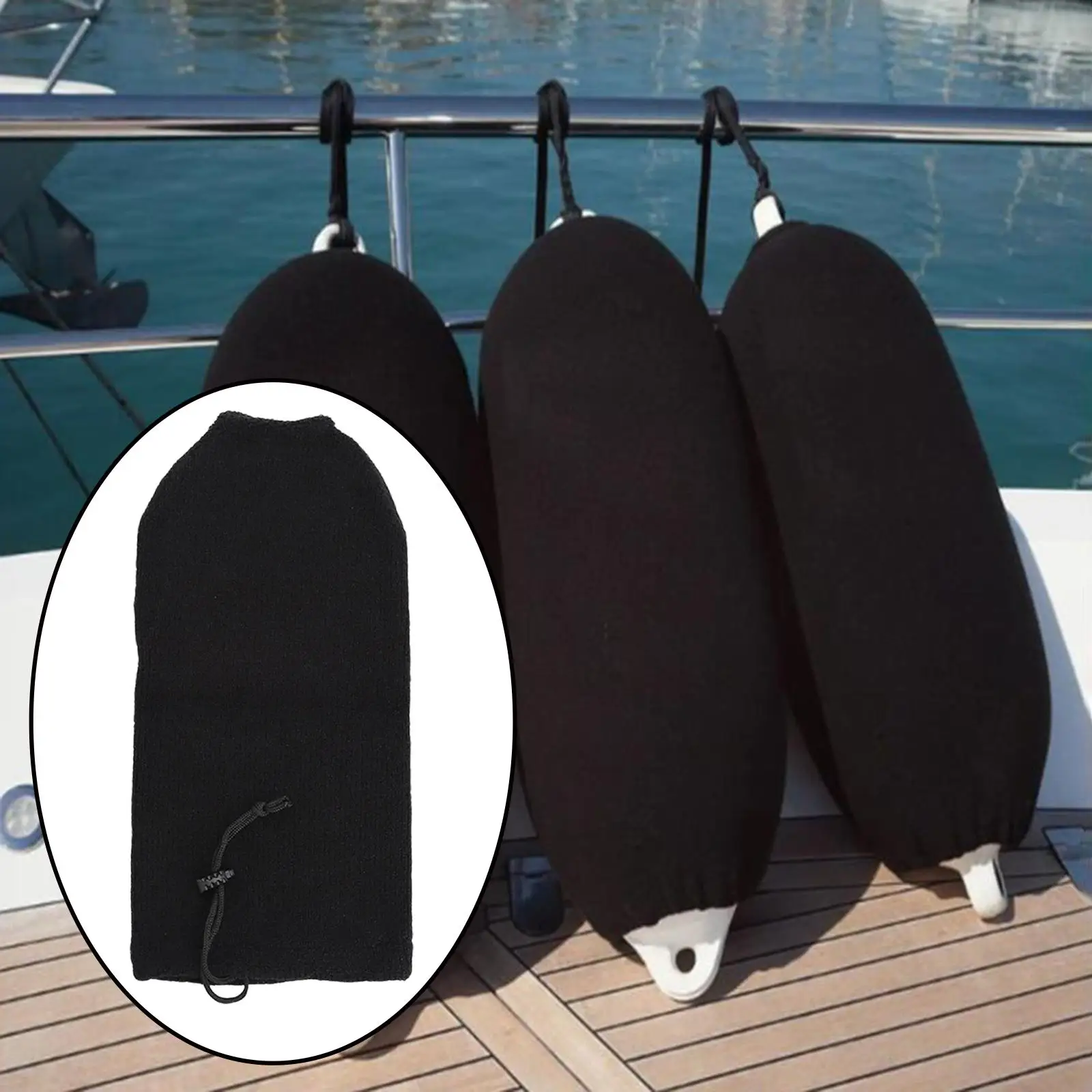 Boat Cover Thickened Boat Fender Cover Protector Acrylic Anti Collision Ball Sleeve Elasticity 11x40cm