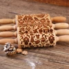 1pc 10inch Wooden Embossed Rolling Pin With Coffee Maker Lemon Flower Pattern ELK For Pastry Baking Tools