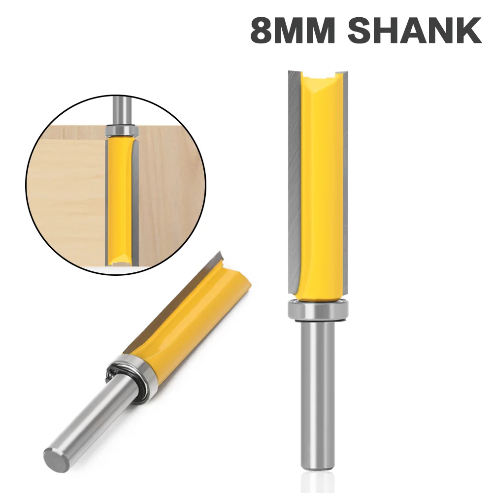 

1 шт. 8 мм хвостовик шаблон отделка шарнир долбежная фреза насадка прямая фреза триммер очистка утопленная отделка нож резак для деревообработки