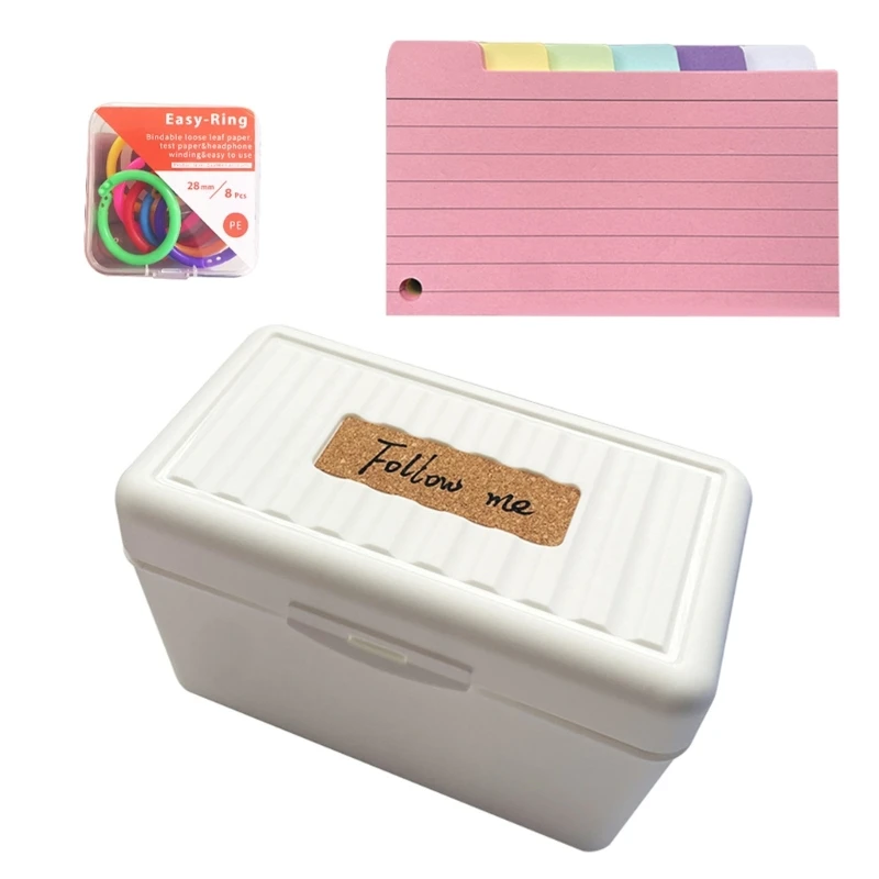 DXAB Colored Index Cards Dividers 3x5 Inches Tabbed Cards Ruled Note Card Dividers Lined Pattern Flashcards Studying Cards 5