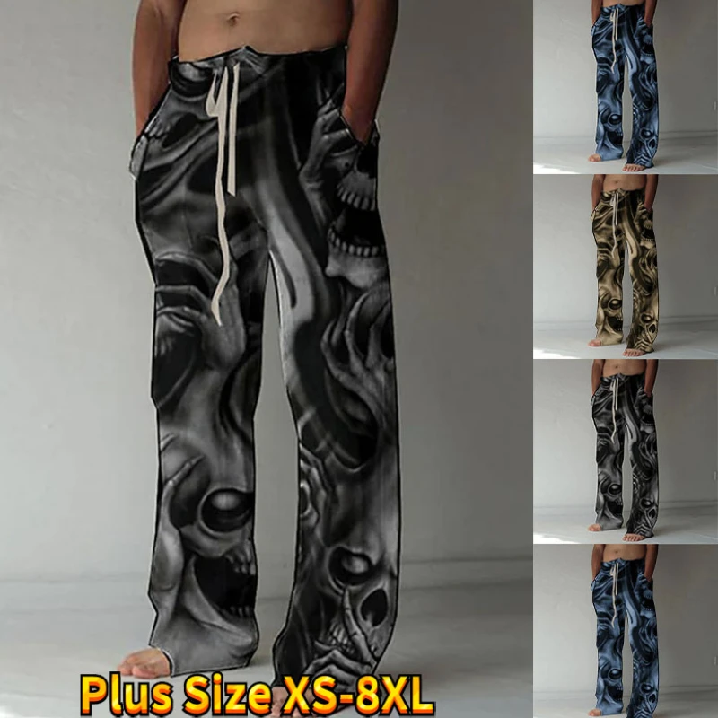 Tanie Młoda moda nadruk Anime wzór Street Style spodnie elastyczne luźne deskorolki męskie sklep