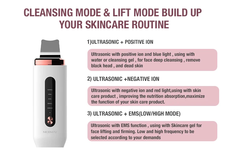 Rechargeable Skin Scrubber Face Spatula, Blackhead Extractor Remover Pore Cleaner Face Scraper Kit Facial Deep Cleansing