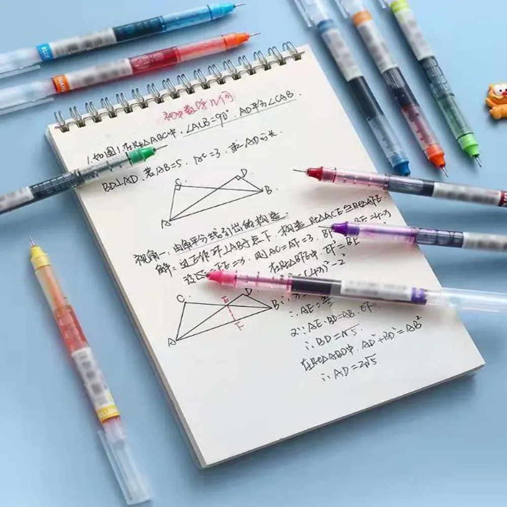Colored Pens 12-24PCS Quick-drying Straight Liquid Full Needle