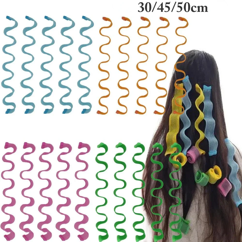 Heatless Hair Curles Hair Rollers Volume Curles Women Curlers Soft Flexirods Rolller Curling Hairs Tool 10/12/18pcs