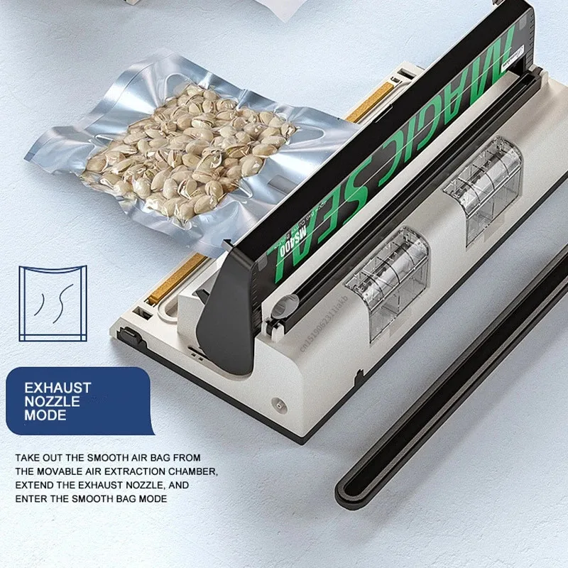 MAGIC SEAL MS400 Food Vacuum Sealer Machine Best Vacuum Sealer Packaging Machine Plastic Bag Sealer Common To All Bags 4